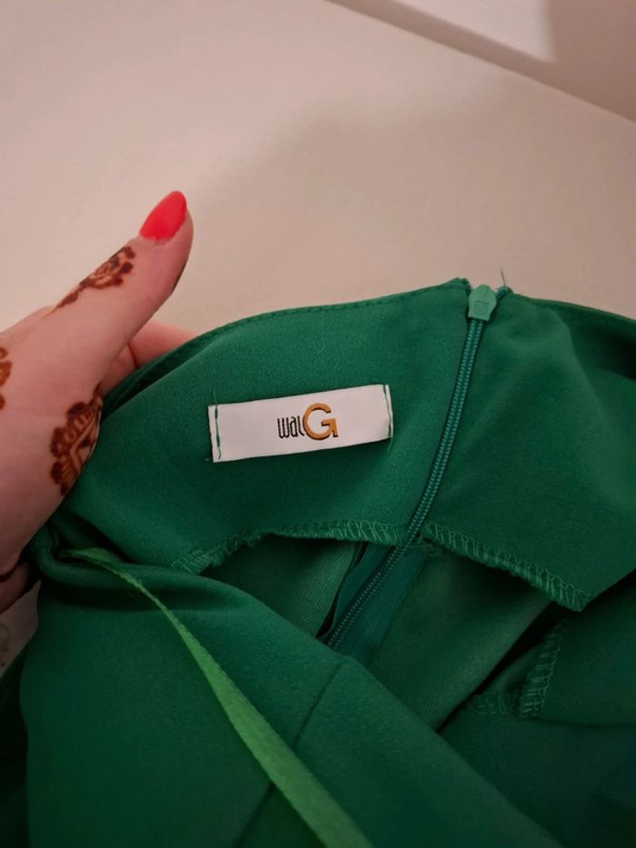 Robe verte chic asymétrique WalG taille XXS/XS 32/34 - photo numéro 9