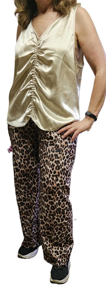 Top court pour les fêtes, couleur or, en satin H&M