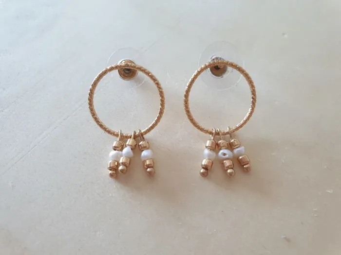 Ensemble boucles d'oreilles, bague et bracelet - photo numéro 2