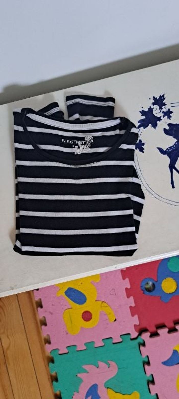 Tee-shirt In Extenso marinière