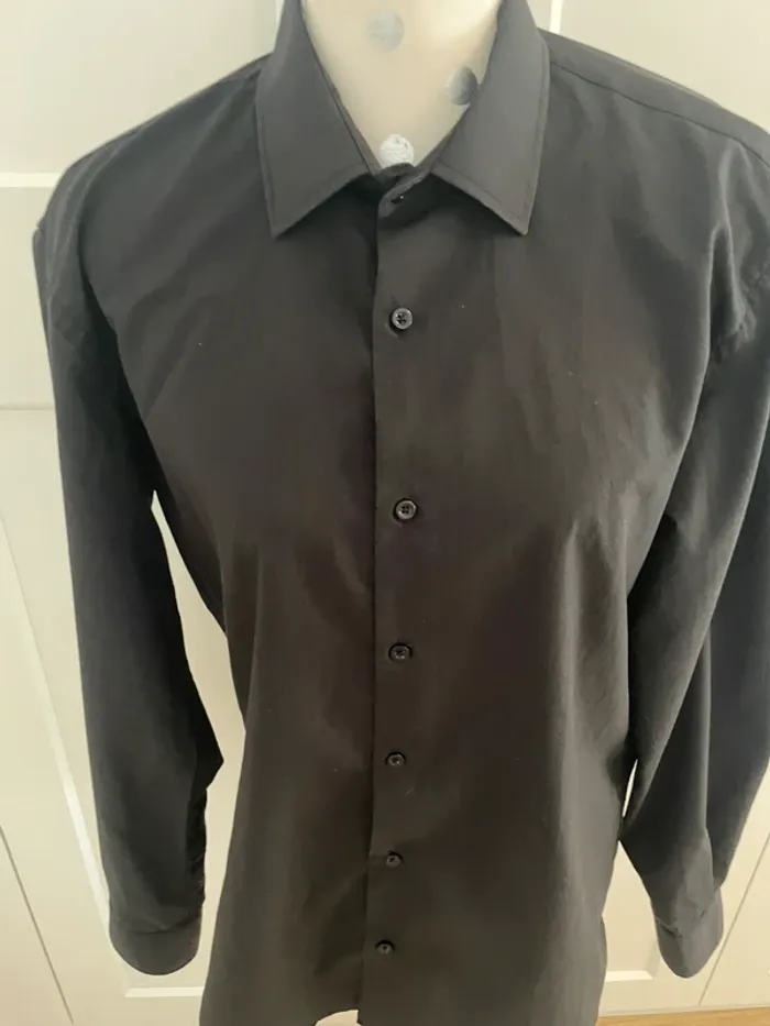 Chemise homme noire, taille L - photo numéro 2