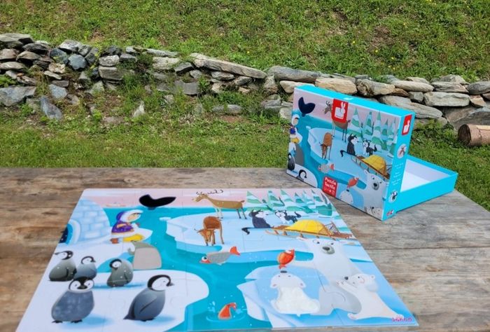 Puzzle tactile Janod 🐧 La Banquise 🐋 20 pièces - photo numéro 2