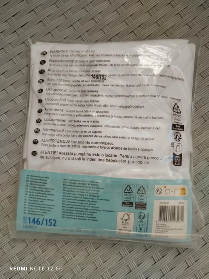 Maillot thermique unisexe taille 146/152 cm - photo numéro 4