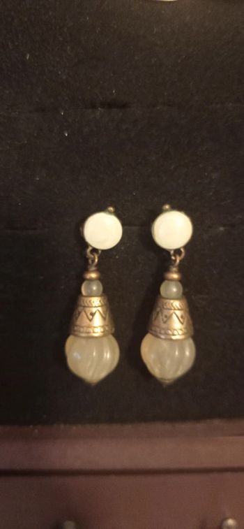 # Boucles d'oreilles en acier chirurgical # Vert d'eau