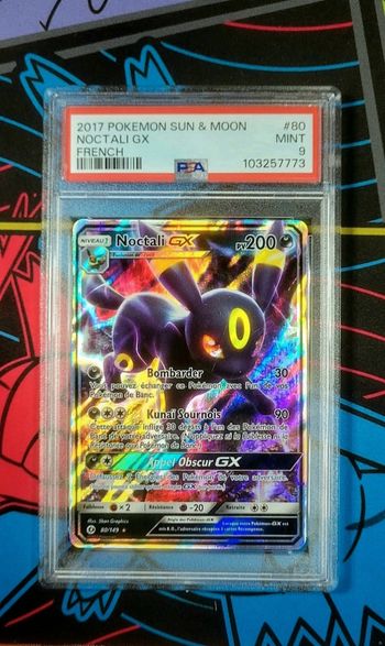 Noctali GX 80/147
Soleil et Lune 2017
Grade PSA 9
