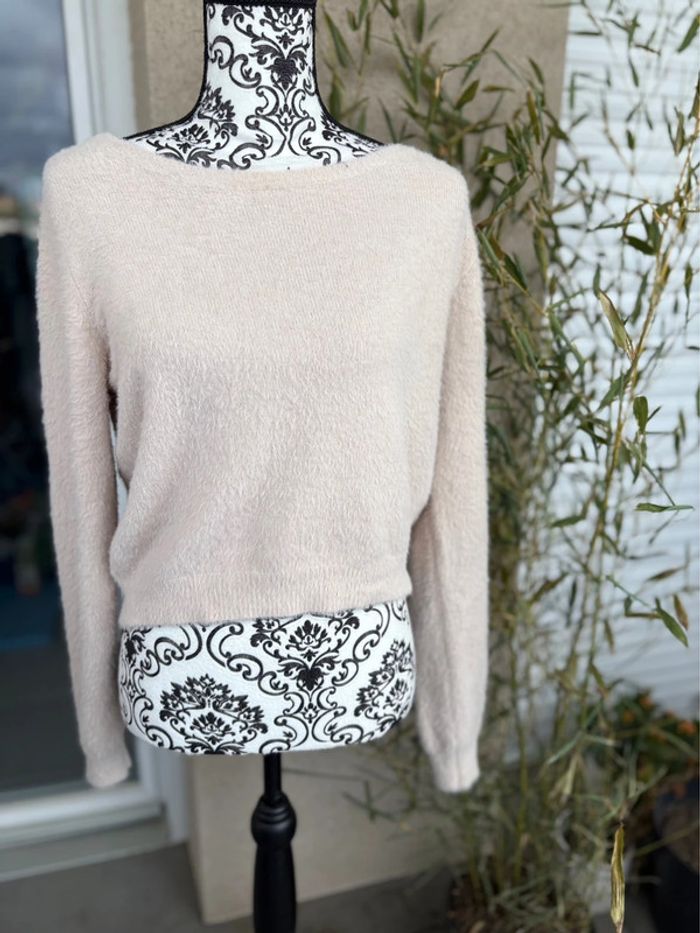 Magnifique pull beige femme en pilou pilou, ikoone et Bianka , taille unique (parfait pour 36/38) - photo numéro 4