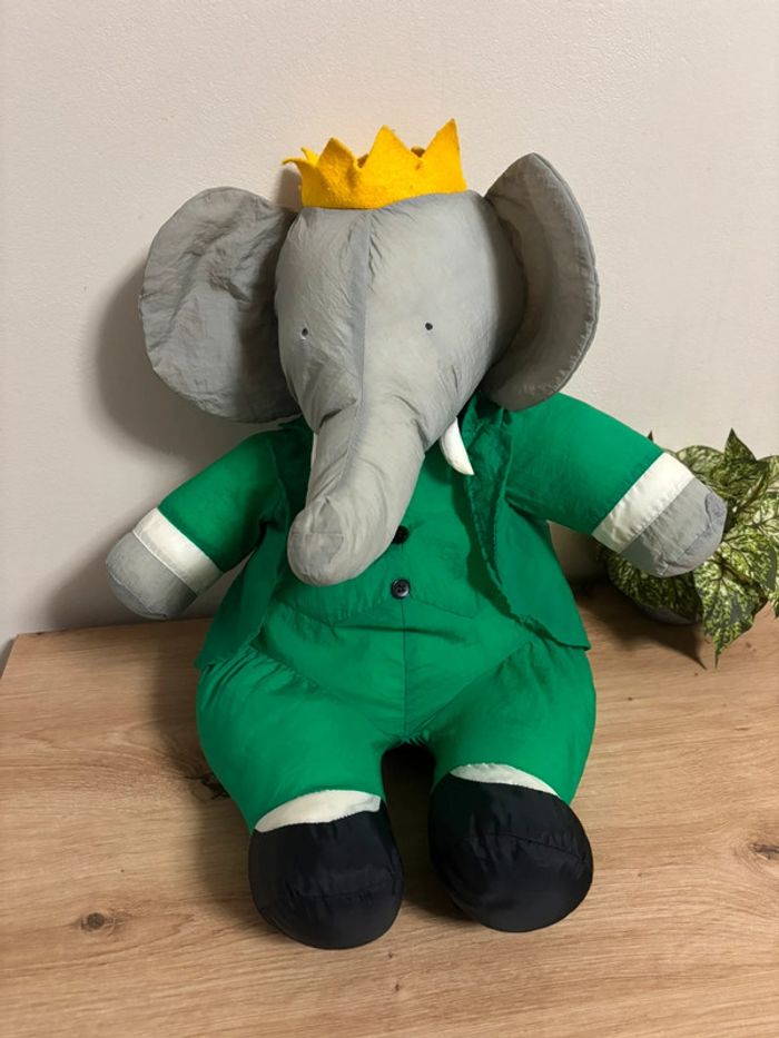 Peluche vintage éléphant babar puffalump 50 cm ideal  loisirs 1991 - photo numéro 4