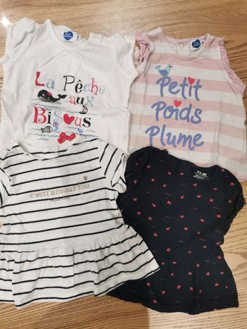 Lot de 4 t-shirt 6 mois