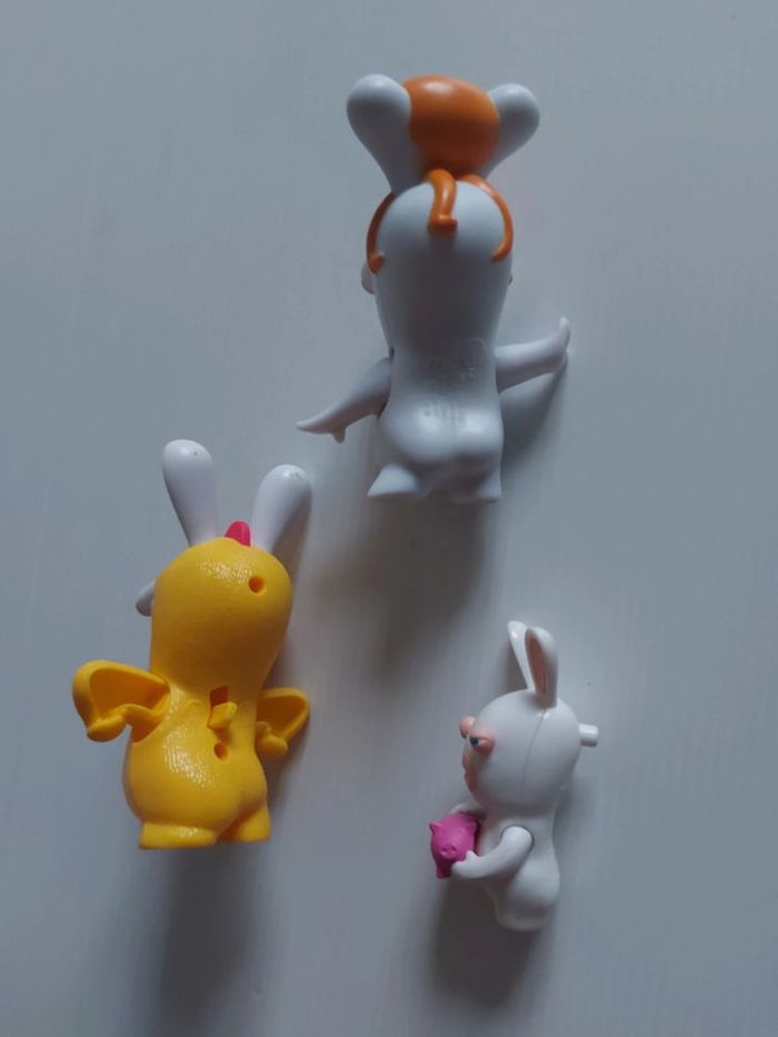 Lot de 3 figurines mobiles Lapins Crétins - photo numéro 2