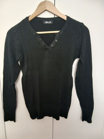 Pull en V couleur noir