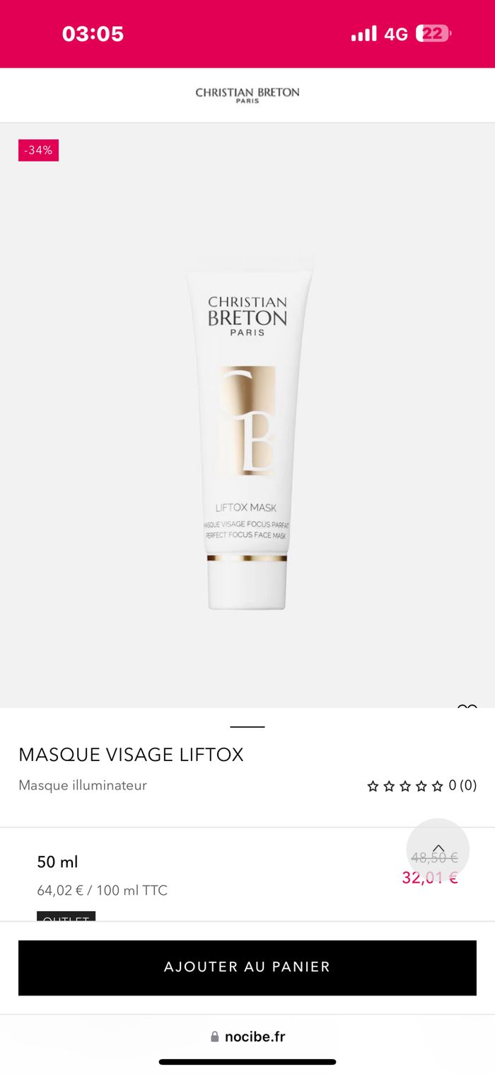 Masque visage Christian Breton - photo numéro 3