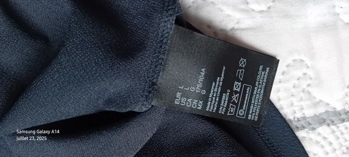 Haut fluide oversize col rond marine femme L h&m - photo numéro 15