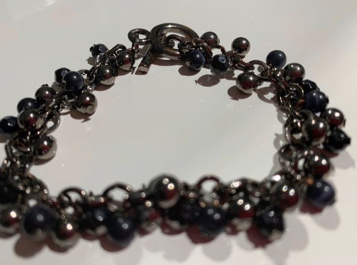 Bracelet petites perles noires & grises - photo numéro 2