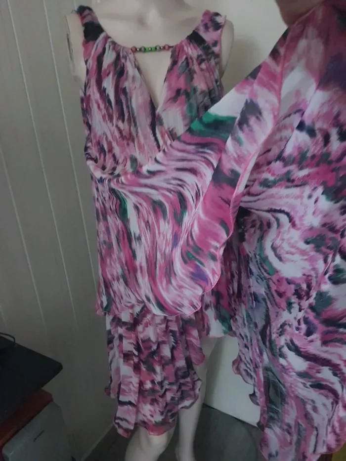 💃robe double voile 44