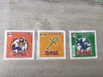 Vintage lot 3 décalcomanies yu gi oh malabar