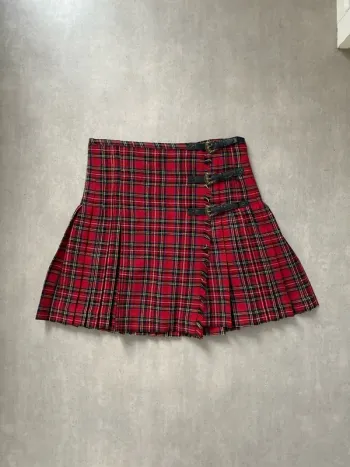 Jupe laine plissée motif écossais The Kooples