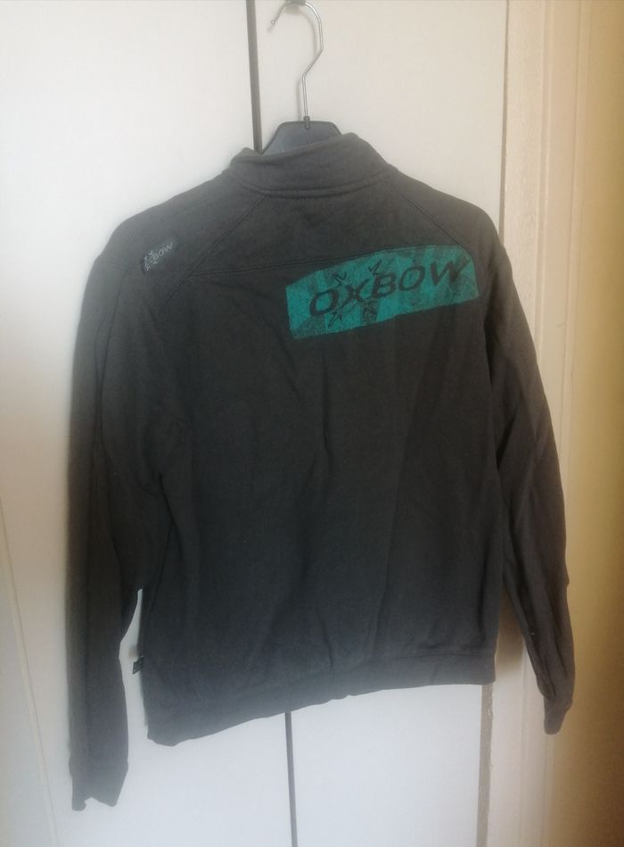 🌸Sweat zippé gris et turquoise Taille 14 ans mixte "Oxbow" Neuve 🌸 - photo numéro 2