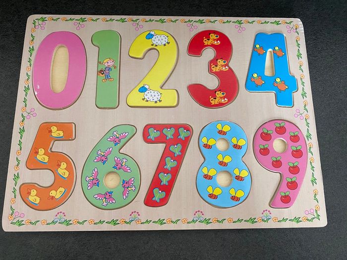 Puzzle bois chiffres