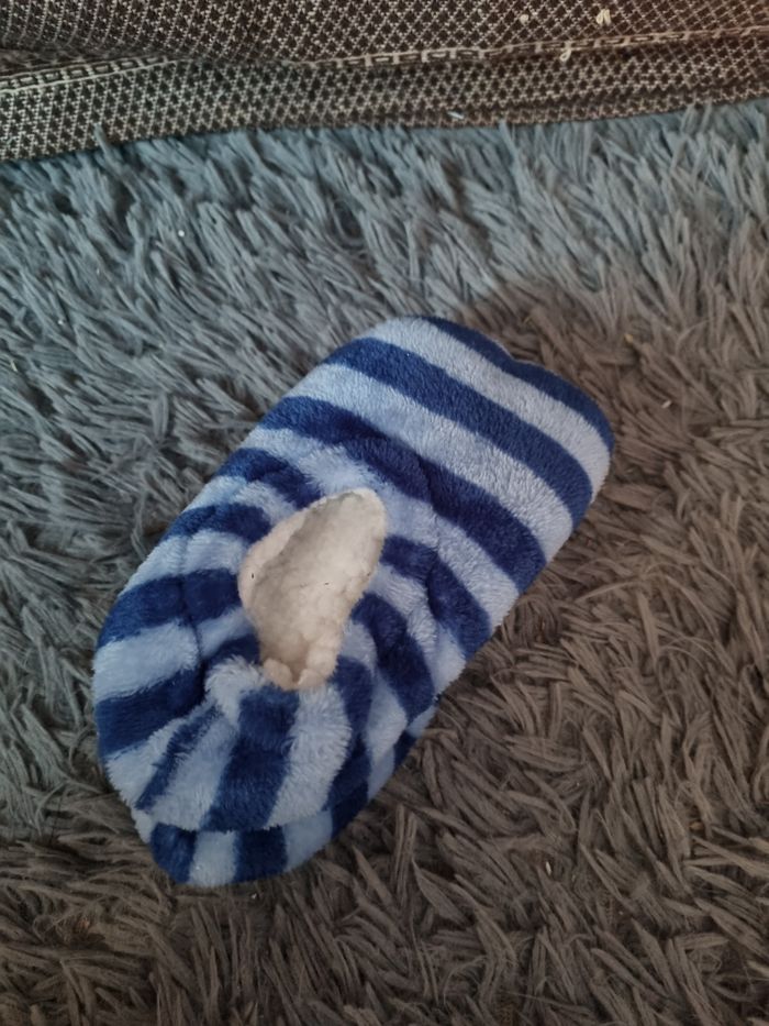 Chaussons polaire bleu à rayures 25-26 mixte - photo numéro 4