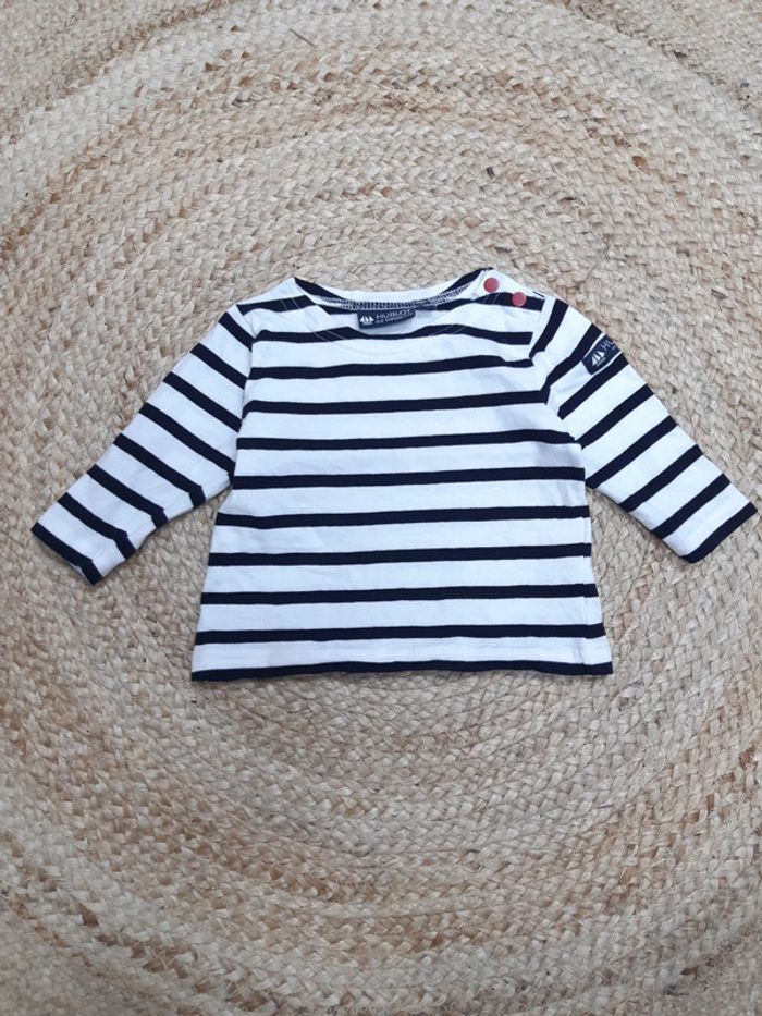 Tee shirt manches longues rayé Hublot 6 mois