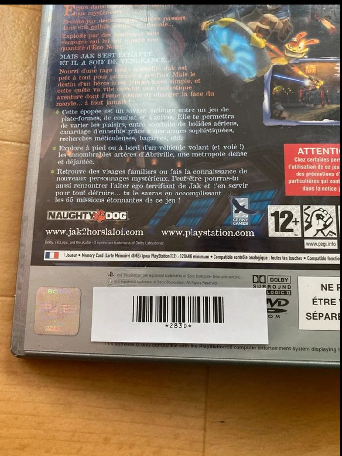Jak II Hors-la-loi - PS2 - Très Bon État - Ref 283D - Envoi Rapide - Garantie 6 Mois - photo numéro 3