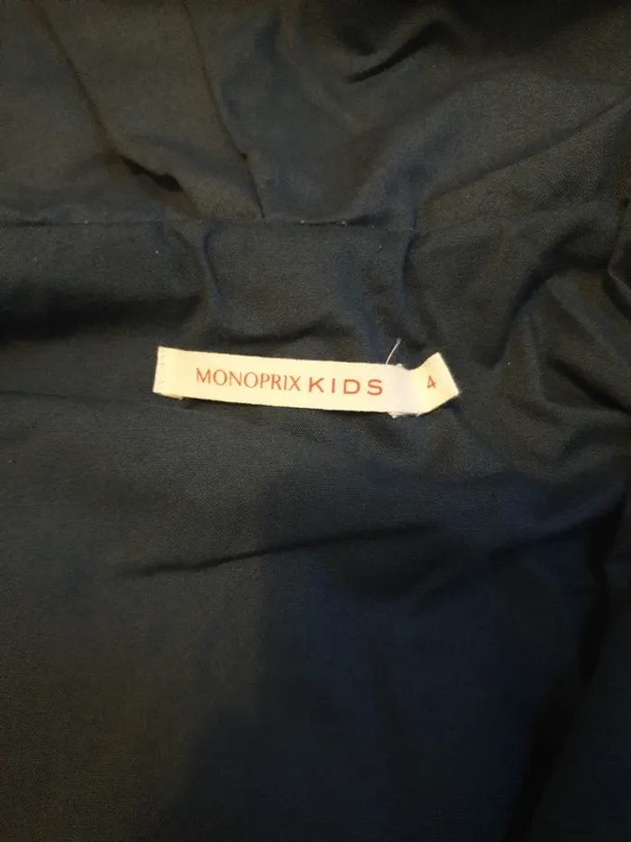 Manteau fin bleu marine 4 ans monoprix - photo numéro 4