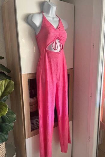 Combinaison rose fushia jambes larges