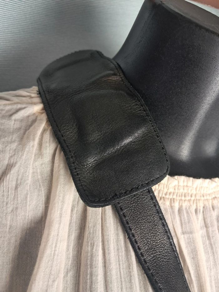 Ikks sac à main bandoulière besace en cuir noir - photo numéro 18