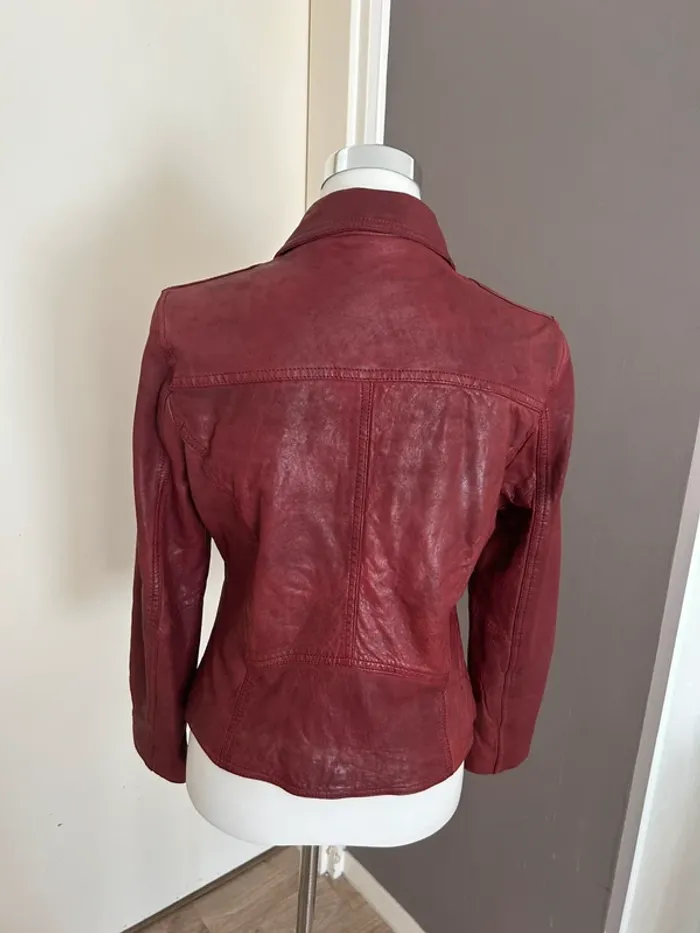Blouson en cuir Oakwood taille L rouge - photo numéro 5