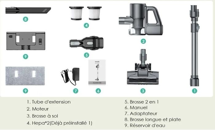 ASPIRATEUR BALAI SANS FIL LAVEUR VERSLIFE S7 PLUS - photo numéro 9