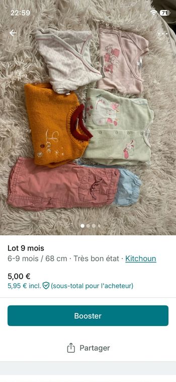 Lot 9 mois 
