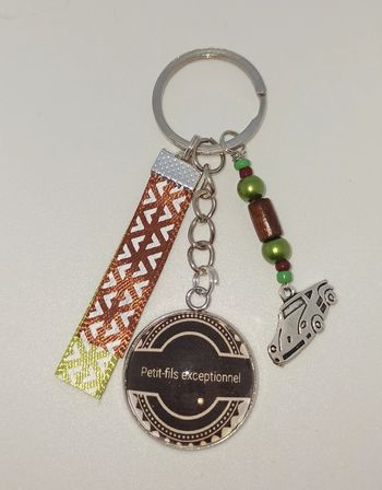 Cadeau petit fils, porte clé message " petit fils exceptionnel "