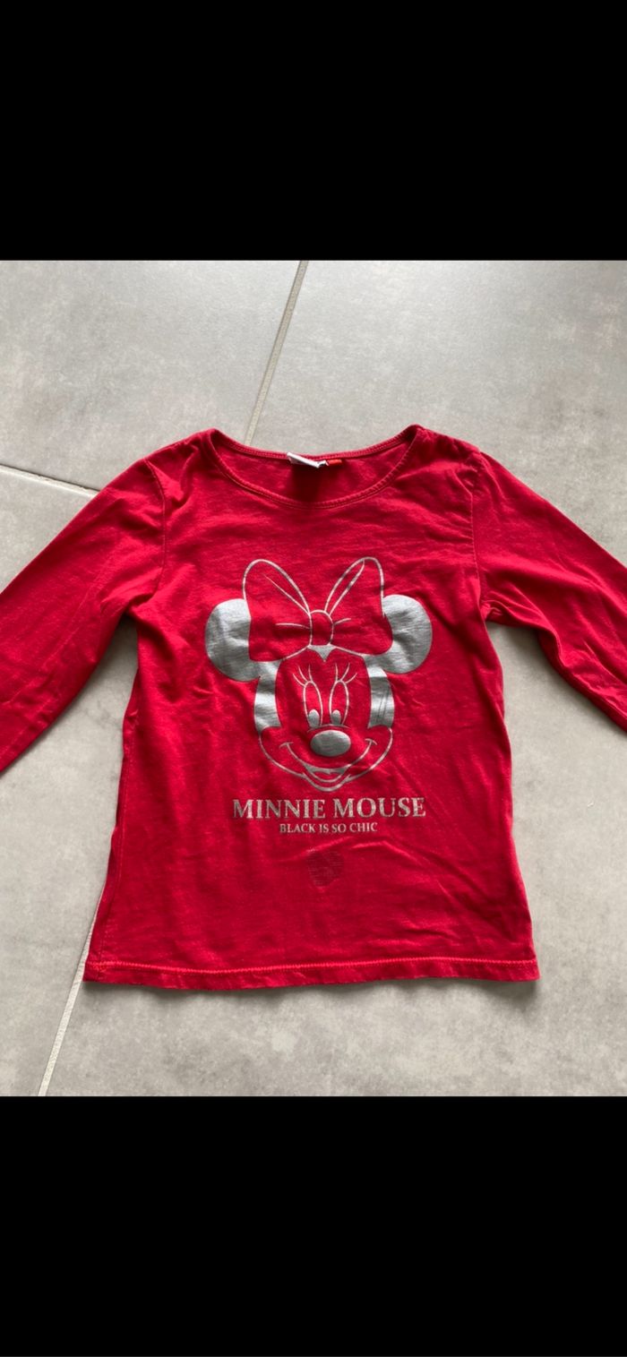 Tee shirt manches longues Minnie Disney 6 ans - photo numéro 3
