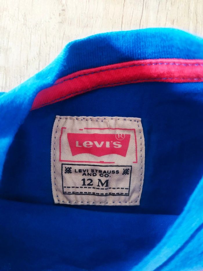 T-shirt manches courtes garçon bleu taille 12 mois Levi's - photo numéro 2