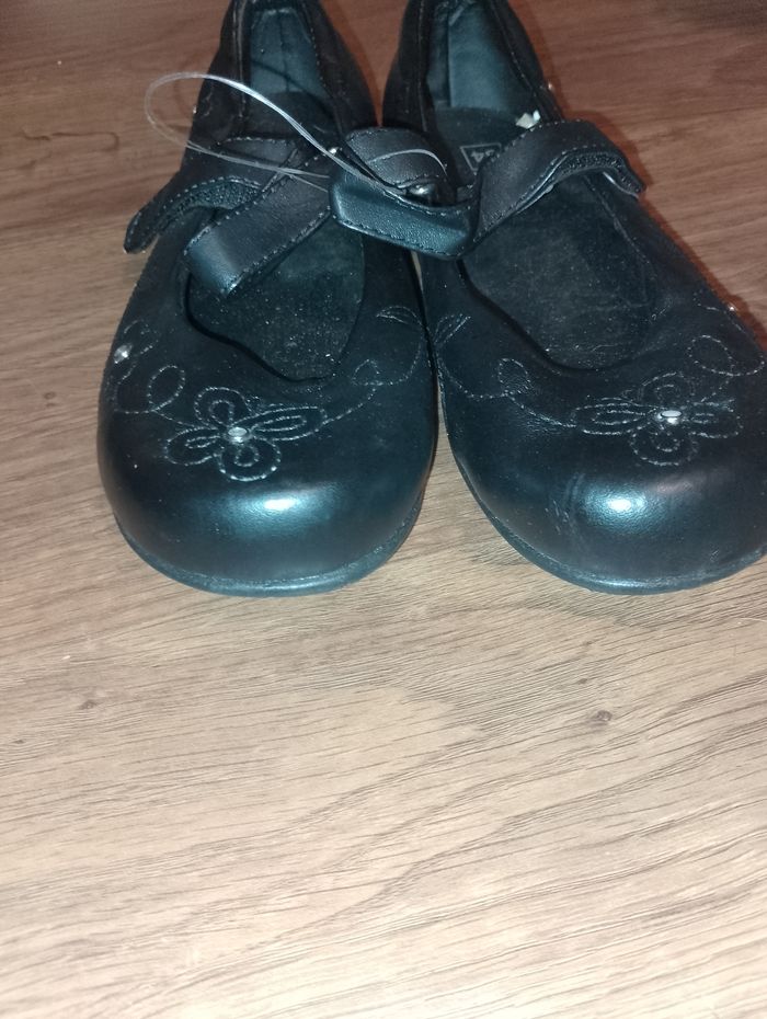 Chaussures soulier noir neuve à scratch - photo numéro 3