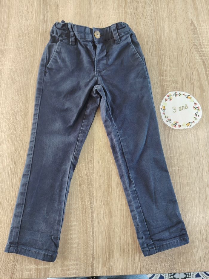 Ensemble pantalon+t-shirt garçon 3ans Kiabi, jean bourget - photo numéro 3