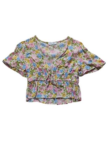 Haut court fleurie taille XS