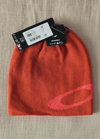 Bonnet Oakley Ellipse Flame Red beanie réversible 2-en-1 – Neuf sous blister