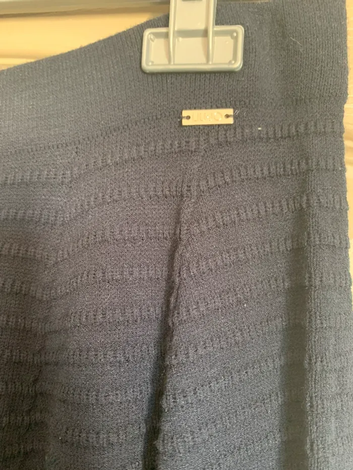 Jupe liu jo maille bleu marine - photo numéro 3