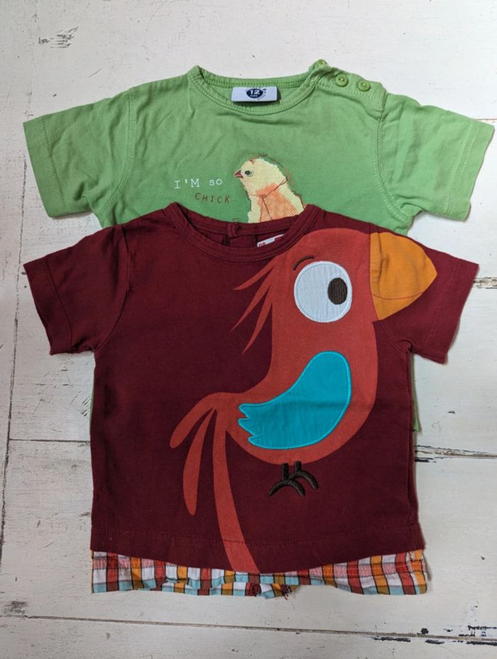 Lot de 2 tee-shirts DPAM 🦜 6 mois