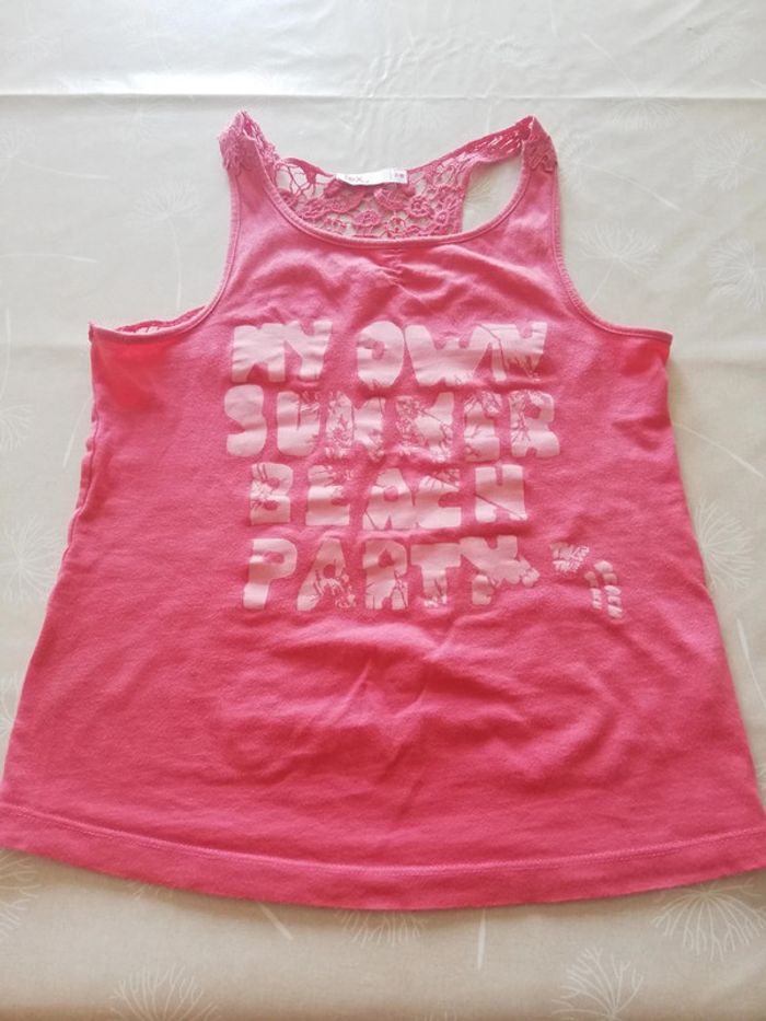 Débardeur à bretelles rose Tex 7/8 ans
