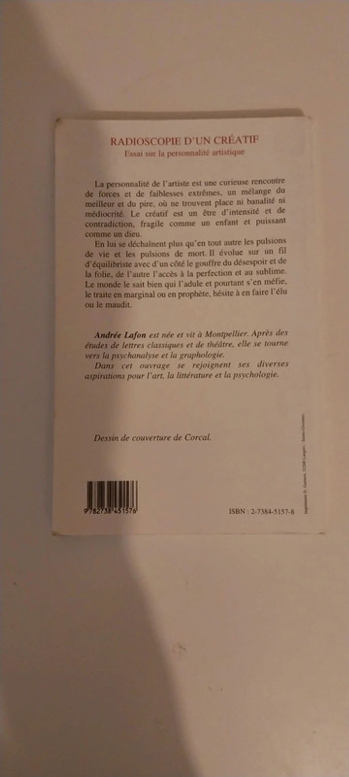 Radioscopie D'un Créatif - Essai Sur La Personnalité Artistique - photo numéro 2