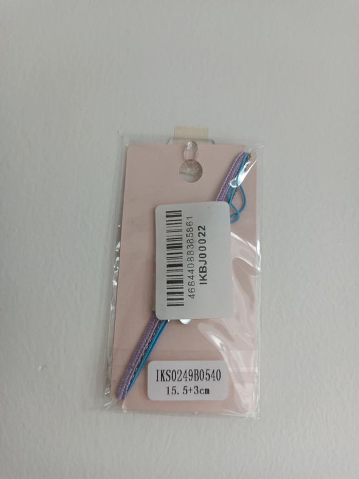 Bracelet argenté en acier inoxydable et tissé, réglable Ikita Neuf dans son emballage d'origine - photo numéro 3