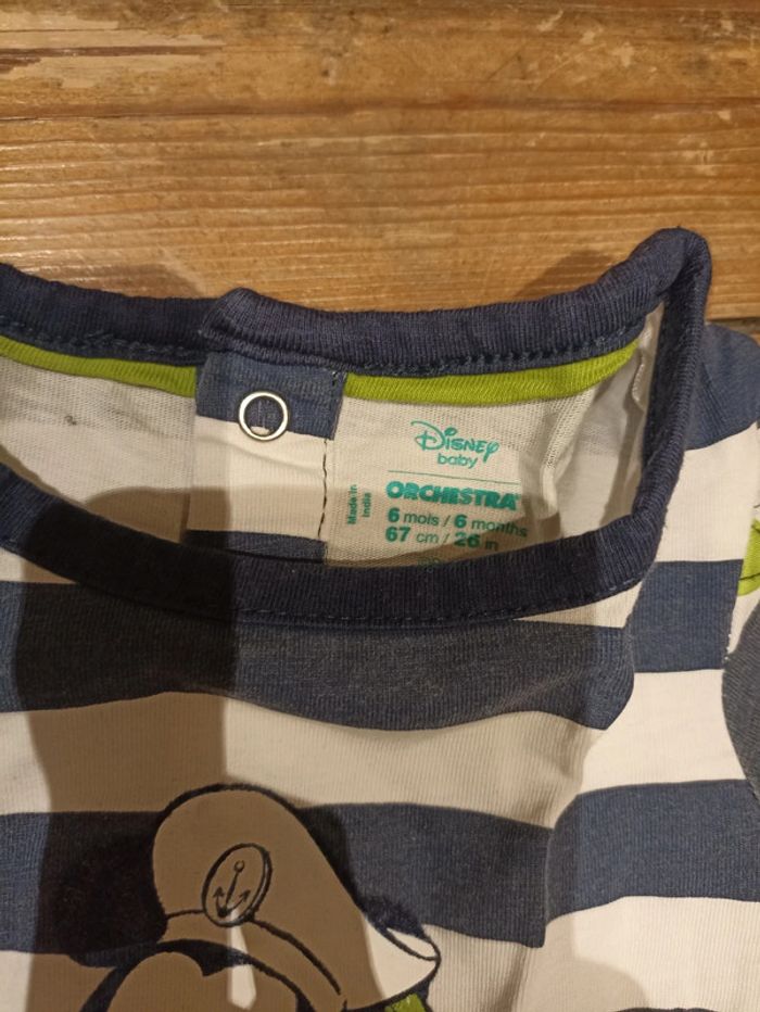 T-shirt bébé Mickey 6 mois - photo numéro 2