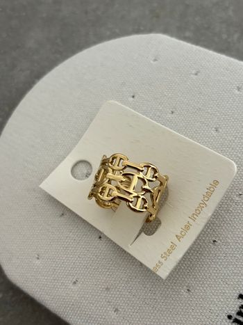 Bague maille marine acier inoxydable 