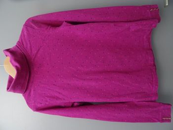 T-shirt rose à col roulé - 10 ans