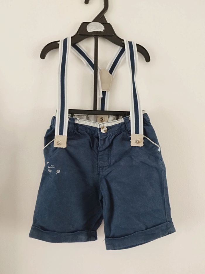Short bretelles bébé garçon 18m - photo numéro 2
