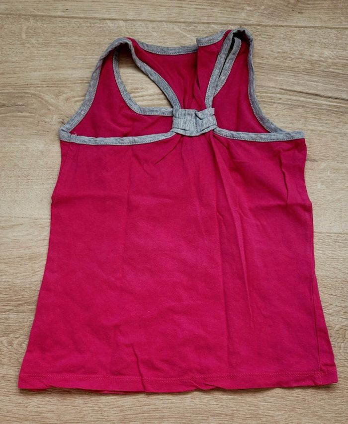 Débardeur fille dos croisé rose fuschia taille 5 ans U Essentiel - photo numéro 2