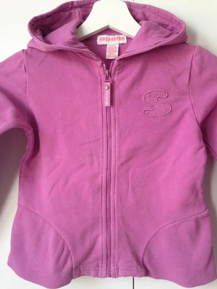 Veste sweat zippé à capuche 5ans 110cm Orchestra - photo numéro 2