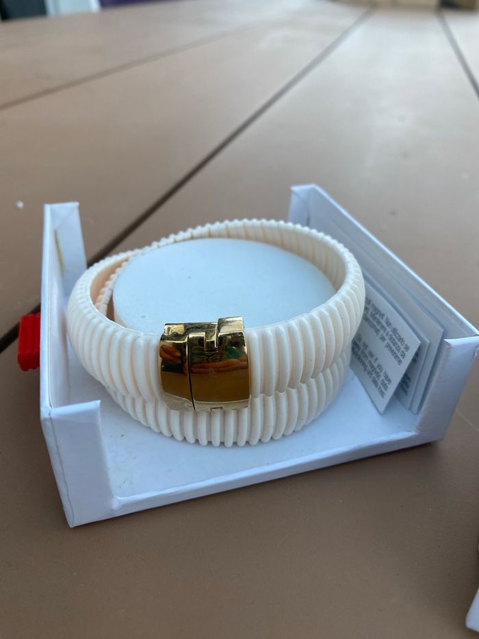 Bracelet Hip Hop Jewels "Ribbon" Blanc - Neuf avec boîte - photo numéro 6